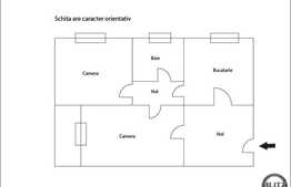 De vanzare apartament cu 2 camere, 49 mp utili, zona strazii Donath
