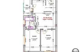 Apartament cu 2 camere, 53 mp, decomandat, zona Izlazului , cu boxa la subsol