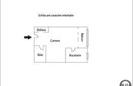 Garsoniera 32 mp, zona Liceul Lucian Blaga. Finisaje noi si moderne