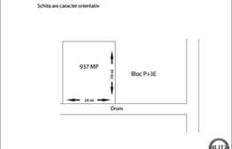 Teren polivalent 937 mp, front de 26 ml, zona cu potential, POT 35%, CUT 0.9