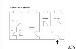 De vanzare apartament cu 3 camere, zona Piata Hermes, semidecomandat