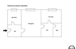 De vanzare apartament 2 camere, semidecomandat, 30 mp utili, zona Complex Diana