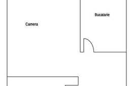 1 camera decomandata de vanzare 38.43 mp + balcon