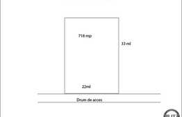 Teren de vanzare in Gruia, 718 mp cu front de 22 ml. Acces privat!