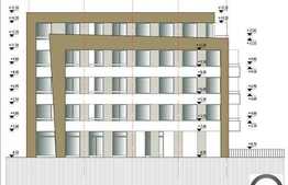 Teren cu proiect pentru 35 apartamente cu 2 camere, spatii birouri, comerciale!