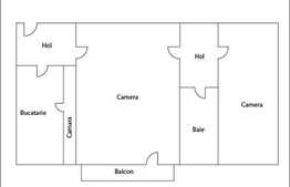 De vanzare 2 camere, 52 mp in zona Constantin Brancusi