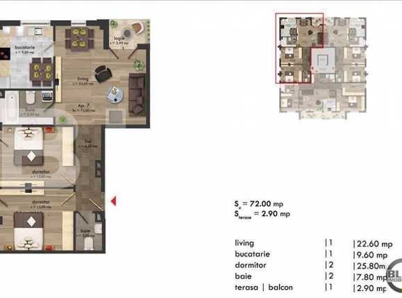 Apartament de vânzare 3 camere Bună Ziua - 23438AV | BLITZ Cluj-Napoca | Poza1