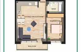 Exclusivitate! 2 camere, 51,4 mp, balcon! Parcare! Zona nou dezvoltata!