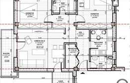 Apartament 3 camere, 83,35 mp, semifinisat, gradina, zona strazii Romul Ladea