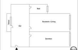 Apartament de vanzare cu 2 camere, 39 mp! Terasa de 27 mp! Zona TERRA!