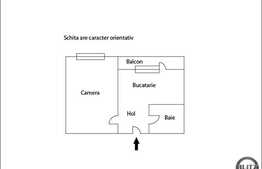 Vanzare apartament 1 camera, 32.2mp utili, in zona Billa. Finisaje noi, moderne.