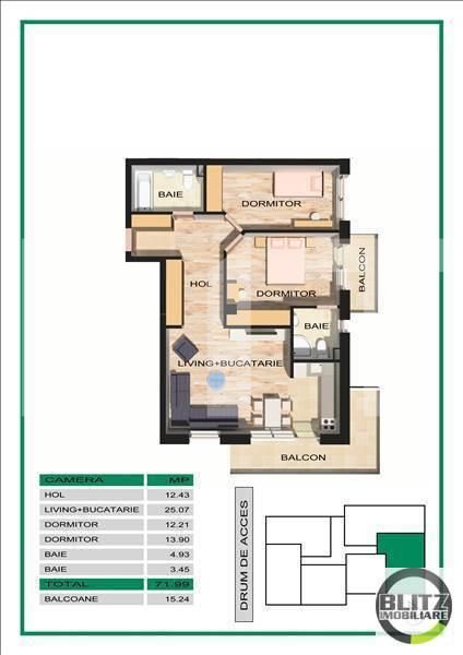 Apartament de vânzare 3 camere Floreşti - 23499AV | BLITZ Cluj-Napoca | Poza2