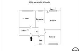 Vanzare 3 camere, 63 mp utili! Semifinisat! Zona usor accesibila!