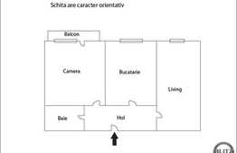 Vanzare 2 camere, 55 mp, decomandat, zona strazii Eroilor! Cu parcare!