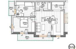 De vanzare 3 camere, 58 mp! Zona nou dezvoltata! Finalizare Ianuarie 2017!