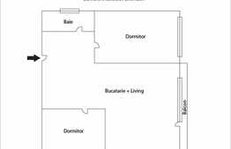 Apartament de vanzare 3 camere, 64.5 mp! Parcare! Zona zou dezvoltata!