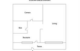2 camere decomandate, 41 mp, terasa 10 mp, zona stadionului CFR