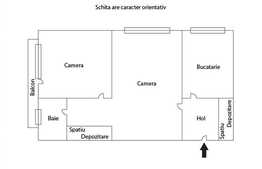 De vanzare apartament 2 camere, 46,78 mp, boxa la subsol, zona Politiei Rutiere