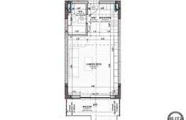 1 camera, 35,77 mp, semifinisat, etaj intermediar, terasa, zona strazii Oasului