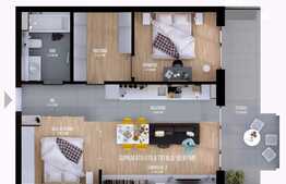 Apartament 2 camere, 57 mp, semifinisat, zona strazii Oasului