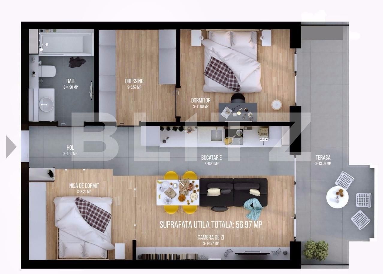 Apartament de vânzare 2 camere Iris - 23864AV | BLITZ Cluj-Napoca | Poza4