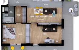  3 camere, 61,33 mp, terasa, cu CF , semifinisat, zona strazii Oasului