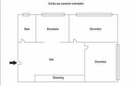 Apartament 2 camere, 47 mp, decomandat, parcare, zona Auchan