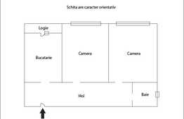 Vanzare 2 camere, 54 mp! Semifinisat! Parcare! Zona nou dezvoltata!