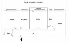 Apartament 3 camere, 65,48 mp, boxa la subsol, zona Hermes