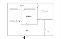 Apartament 3 camere, 65 mp, etaj intermediar, semifinisat, zona centrala!