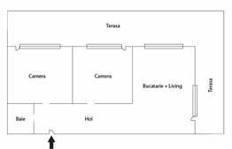 3 camere, 66 mp, mobilat modern, terasa de 120 mp, zona strazii Calea Turzii
