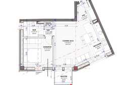 Apartament 2 camere, 48 mp, semifinisat, zona strazii Calea Turzii