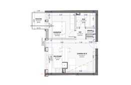 Apartament 2 camere, 40 mp, garaj, semifinisat, zona strazii Calea Turzii