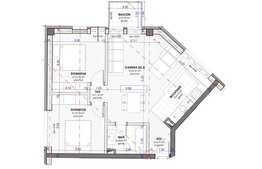 Apartament 3 camere, 56 mp, semifinisat, zona strazii Calea Turzii