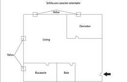 Mansarda inalta 2 camere, 49 mp! Mobilat si utilat! Parcare! Zona strazii Porii!