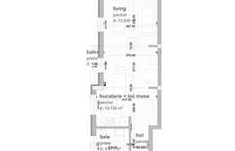 De vanzare garsoniera, 42 mp, semifinisata, zona strazii Donath