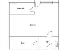 De vanzare 1 camera, 28 mp in zona Complexului BIG