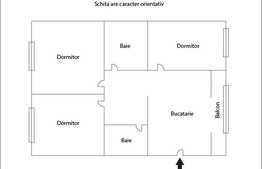 Apartament 3 camere, 65 mp, decomandat, zona strazii Bucuresti