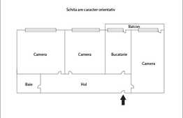 Apartament 3 camere, 63 mp, decomandat, etaj intermediar, zona Iulius Mall
