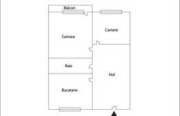Apartament 2 camere, 45 mp, decomandat, zona Auchan