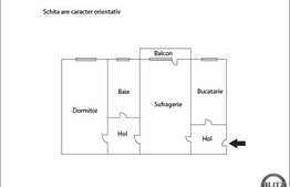 Apartament zona Piata Hermes, 2 camere semidecomandate, 53 mp. Bloc reabilitat