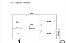 Apartament cu 3 camere, 66 mp plus 2 balcoane, zona nou dezvoltata si linistita