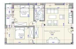 3 camere, 63,97 mp, etaj intermediar, imobil nou, semifinisat, zona Iulius Mall