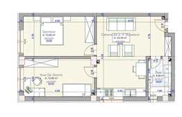 Apartament 3 camere, 53,85 mp, semifinisat, imobil nou, zona Iulius Mall