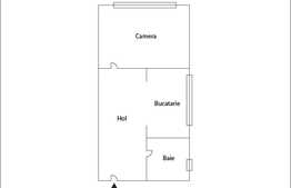 De vanzare garsoniera, 44 mp, decomandata, zona strazii Campului