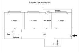 Apartament 3 camere, 73,8 mp, decomandat, garaj, boxa subsol, zona Petrom