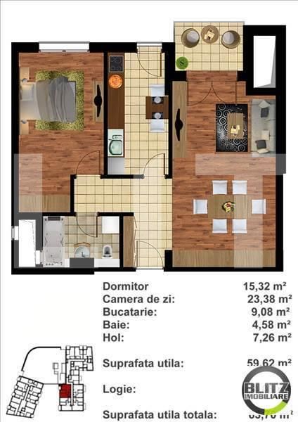 Apartament de vânzare 2 camere Central - 2466AV | BLITZ Cluj-Napoca | Poza3