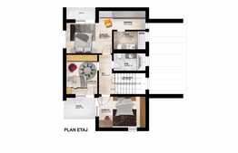 Casa individuala, 162 mp utili, 517 mp teren, semifinisata!