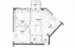 Apartament 3 camere, 56 mp, garaj, semifinisat, zona strazii Calea Turzii