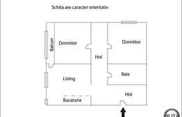 De vanzare cu 3 camere, 74 mp utili , situat in zona Profi